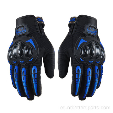 Guantes de montar en motocicleta de carreras de dedos transpirables